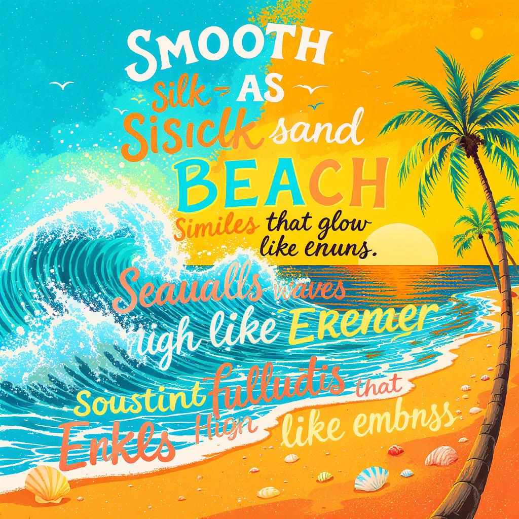 20 similes For The Beach 3 12. The Beach is Like a Giant Canvas of Footprints