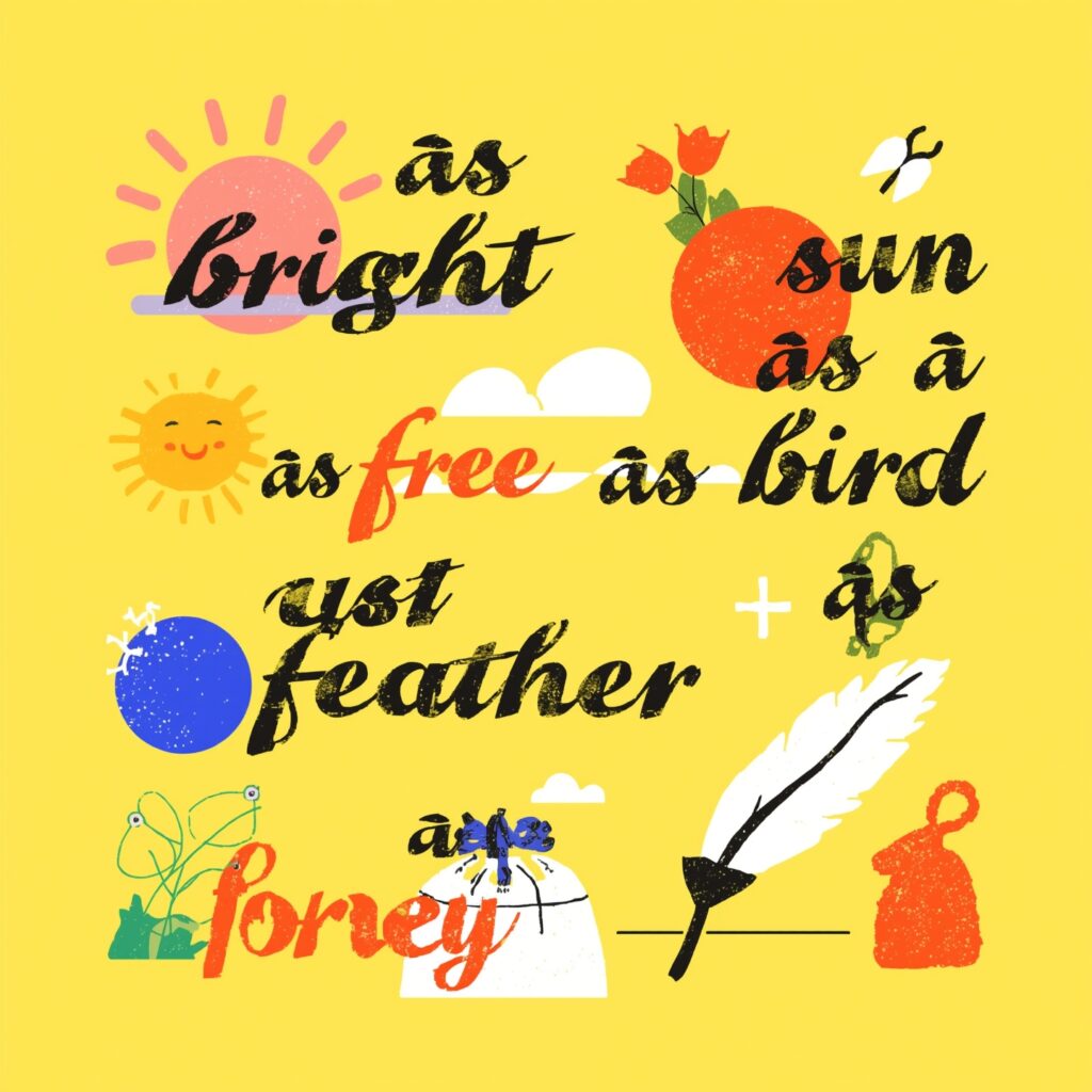 20 Similes For Happiness 3 9. As Bright as a Spark Igniting a Flame