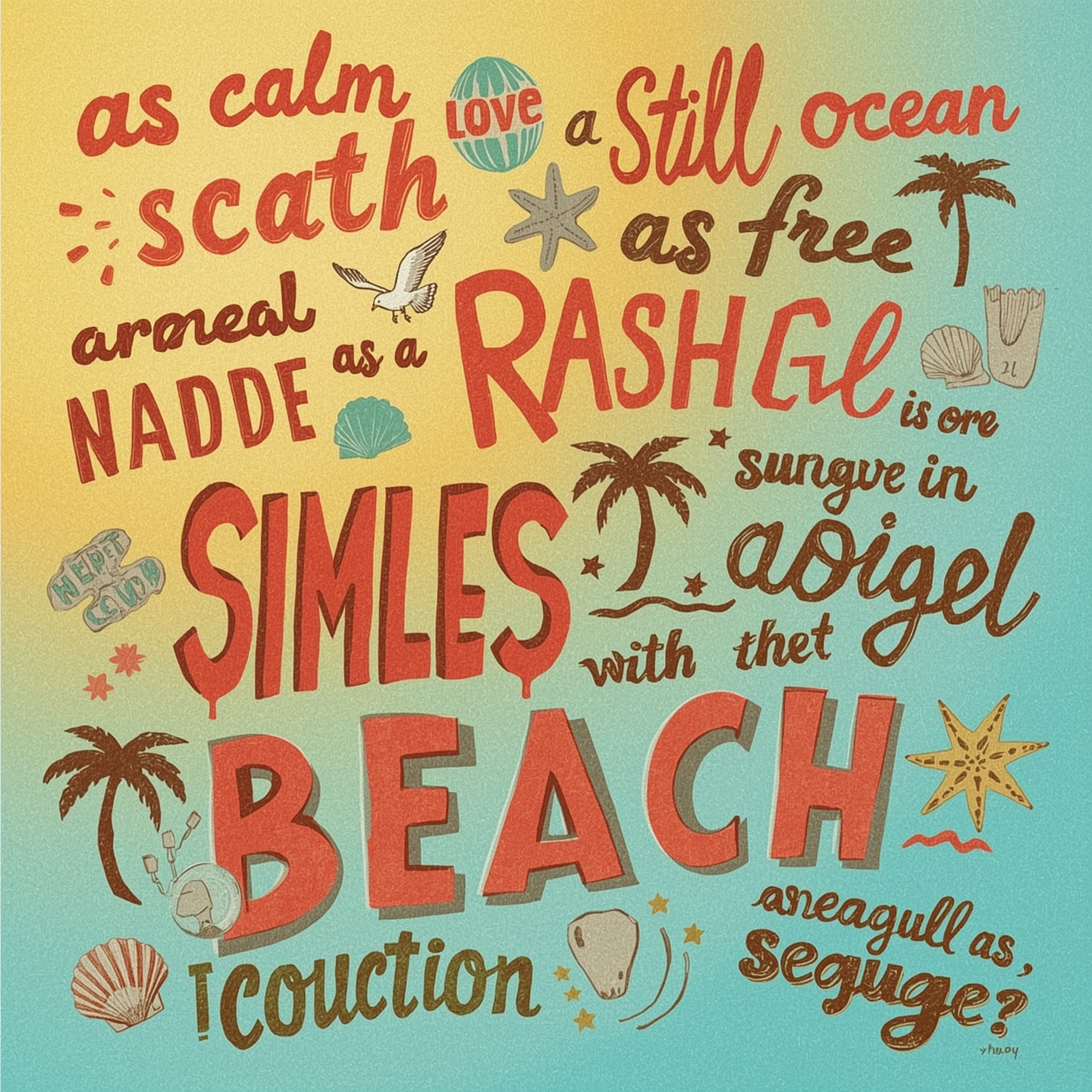 similes about the beach