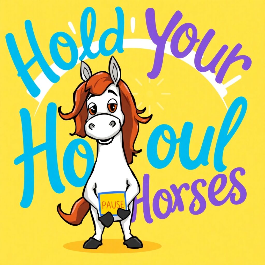 Hold Your Horses Idiom 2 Other Common Ways to Say It